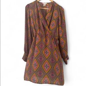 Esley Long Sleeve Mini/Midi Dress EUC